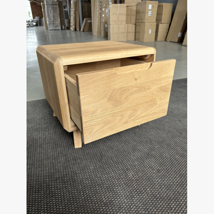 Nočný stolík, masív dub biely - outlet