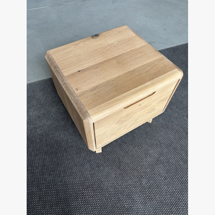 Nočný stolík, masív dub biely - outlet