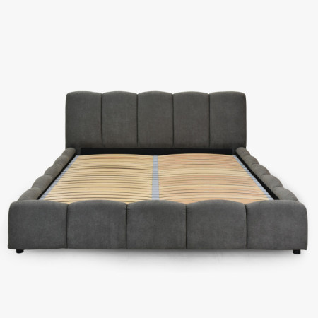 Čalúnená posteľ Nubi 180x200 s úložným priestorom, sivá