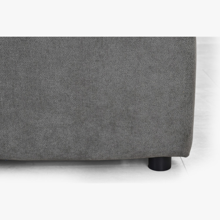 Čalúnená posteľ Nubi 180x200 s úložným priestorom, sivá