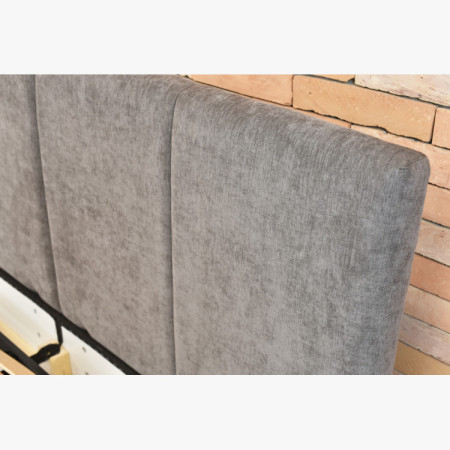 Posteľ Atena 180x200 sivá, látka Flow, úložný priestor, rošt