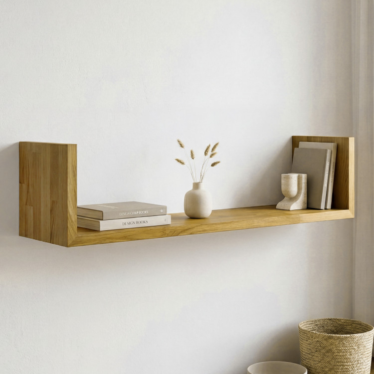 Dubová nástenná polica Hugo 80 cm, masív, olejovaná