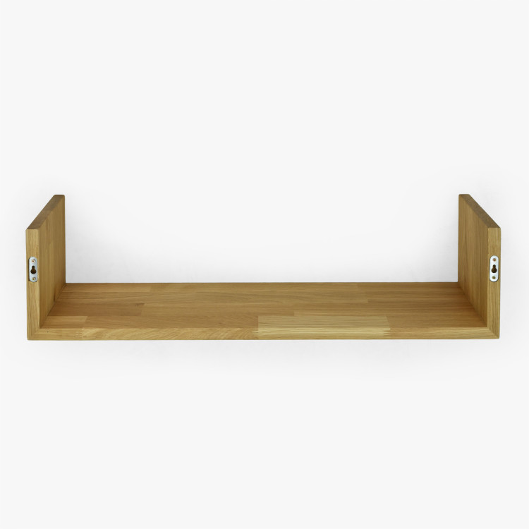 Dubová nástenná polica Hugo 80 cm, masív, olejovaná