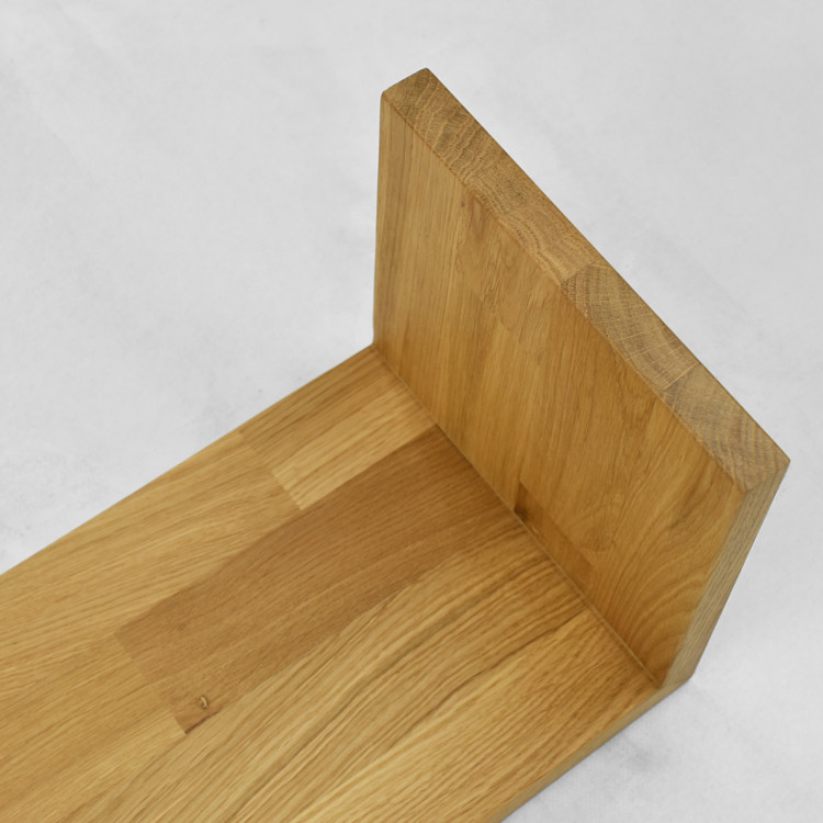 Dubová nástenná polica Hugo 80 cm, masív, olejovaná