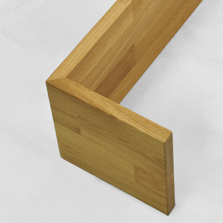 Dubová nástenná polica Hugo 80 cm, masív, olejovaná