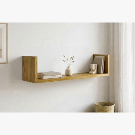 Dubová nástenná polica Hugo 80 cm, masív, olejovaná