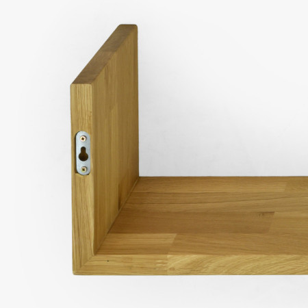 Dubová nástenná polica Hugo 80 cm, masív, olejovaná