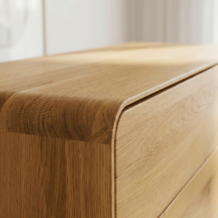 Dubová komoda Avalon 4 zásuvky 120 cm – dub natural