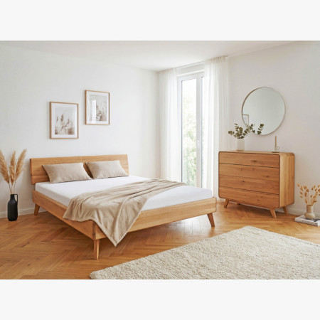 Dubová komoda Avalon 4 zásuvky 120 cm – dub natural