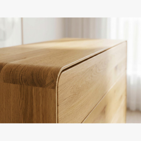 Dubová komoda Avalon 4 zásuvky 120 cm – dub natural