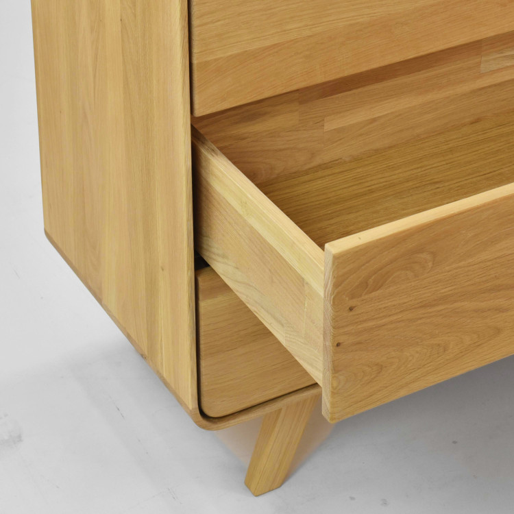 Dubová komoda Avalon 4 zásuvky 120 cm – dub natural