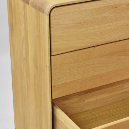 Dubová komoda Avalon 4 zásuvky 120 cm – dub natural