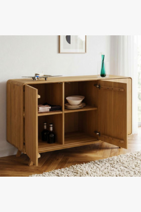 Dubová komoda Avalon 3 dvierka 134 cm – dub natural 2