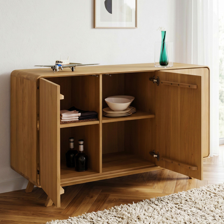 Dubová komoda Avalon 3 dvierka 134 cm – dub natural