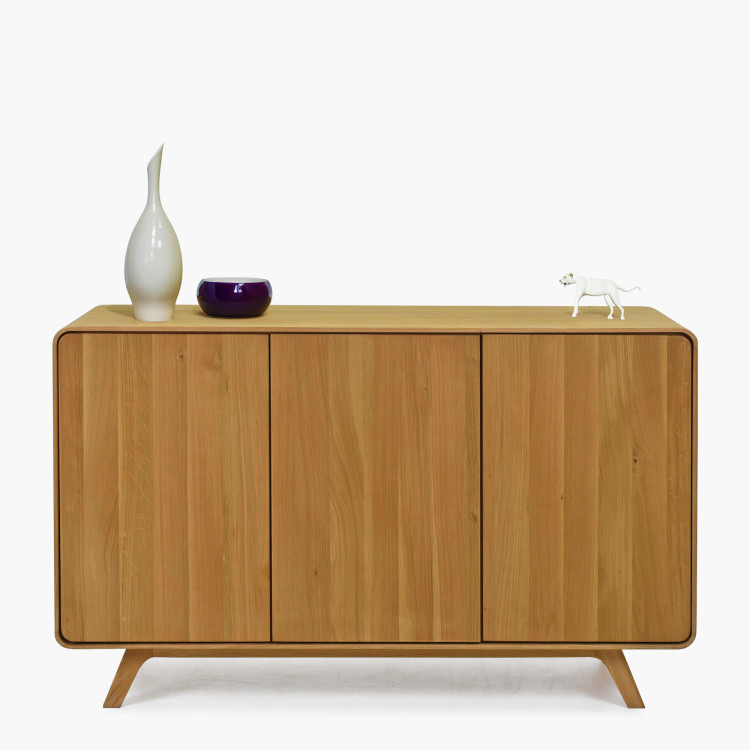 Dubová komoda Avalon 3 dvierka 134 cm – dub natural