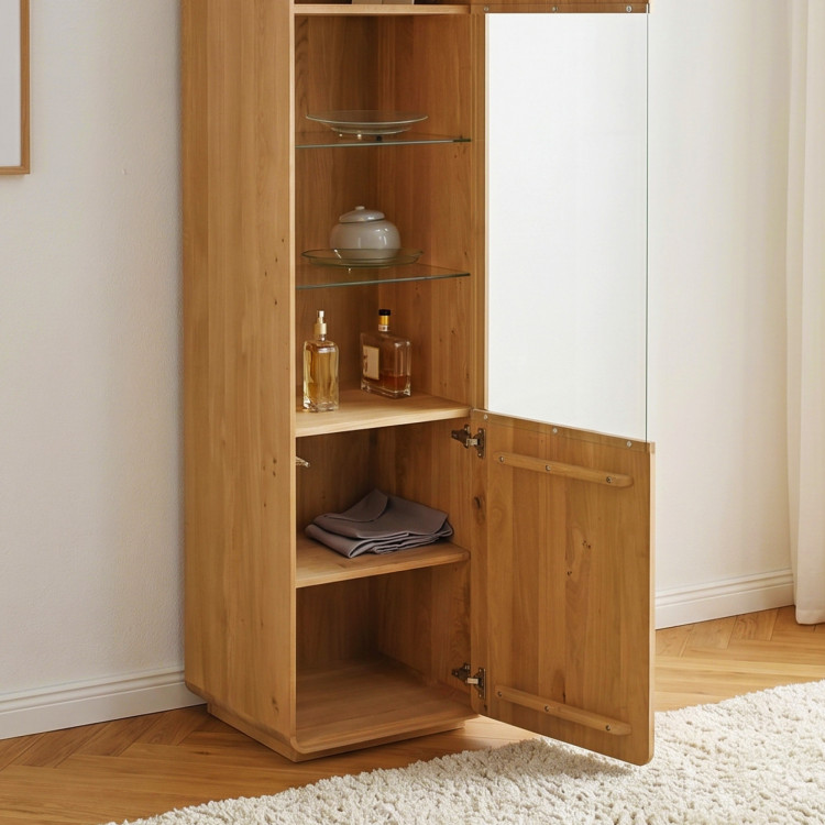 Masívna vitrína Avalon 1-dverová dub natural