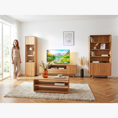 Masívna vitrína Avalon 1-dverová dub natural