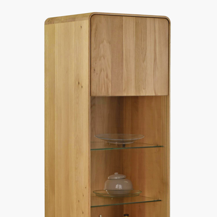 Masívna vitrína Avalon 1-dverová dub natural