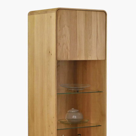 Masívna vitrína Avalon 1-dverová dub natural