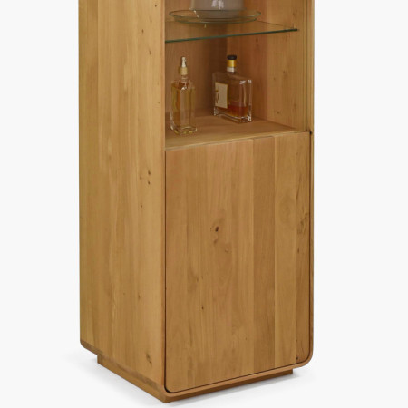 Masívna vitrína Avalon 1-dverová dub natural