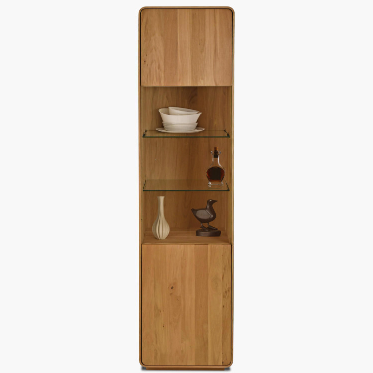 Masívna vitrína Avalon 1-dverová dub natural