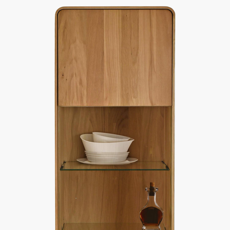 Masívna vitrína Avalon 1-dverová dub natural