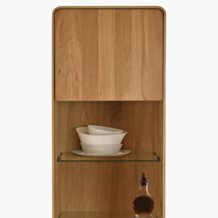 Masívna vitrína Avalon 1-dverová dub natural