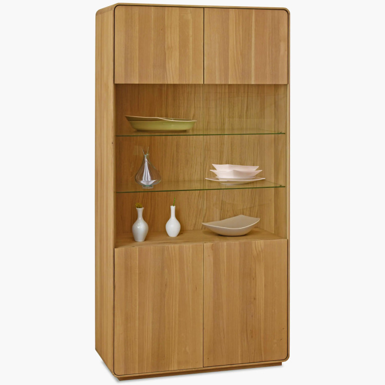 Vitrína Avalon 2-dverová dub natural so sklom