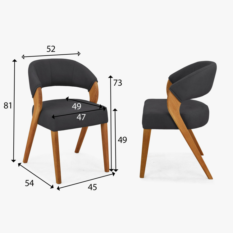 Designová luxusná stolička - dub, Almondo