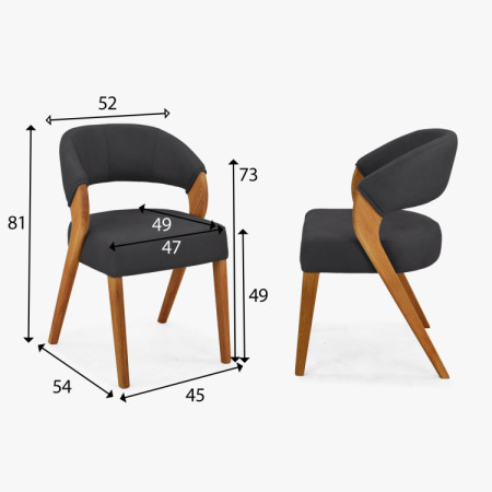 Designová luxusná stolička - dub, Almondo