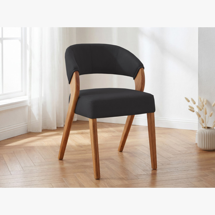 Designová luxusná stolička - dub, Almondo