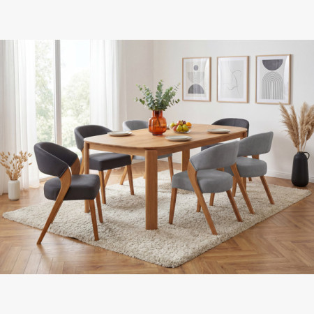 Designová luxusná stolička - dub, Almondo