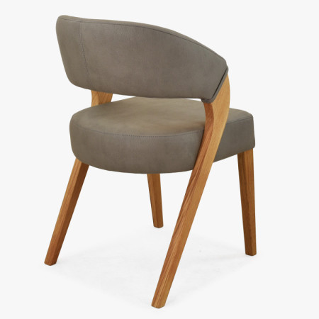 Dizajnová luxusná stolička - dub, Almondo - taupe