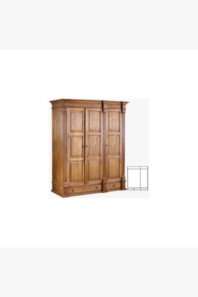 ŠATNÁ SKRIŇ PRESTIGE (D-SAW-68 A1) HNEDÝ LAK 2