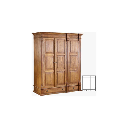 ŠATNÁ SKRIŇ PRESTIGE (D-SAW-68 A1) HNEDÝ LAK