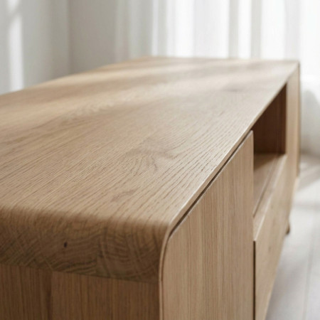 Drevená TV komoda, dub biely