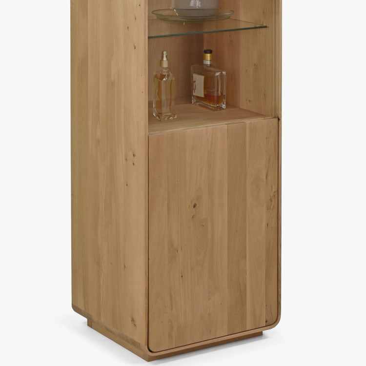 Jednodverová dubová vitrína, dub biely