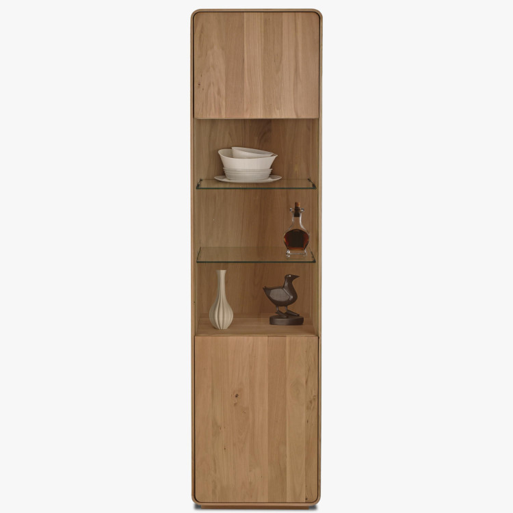 Jednodverová dubová vitrína, dub biely