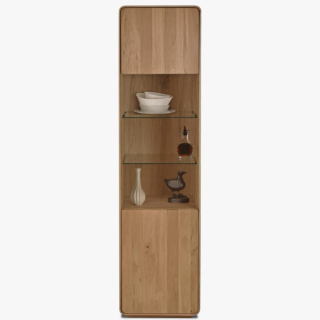 Jednodverová dubová vitrína, dub biely