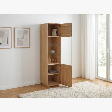 Jednodverová dubová vitrína, dub biely