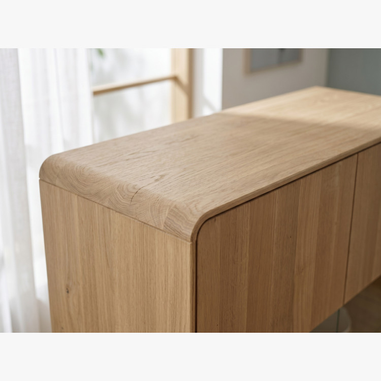 Dvojdverová dubová vitrína, dub biely