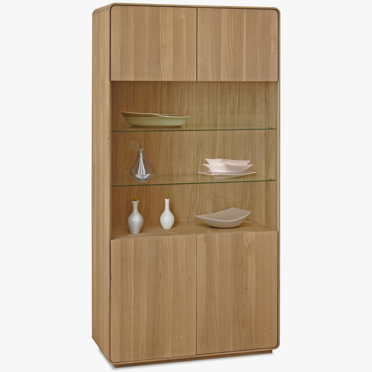 Dvojdverová dubová vitrína, dub biely