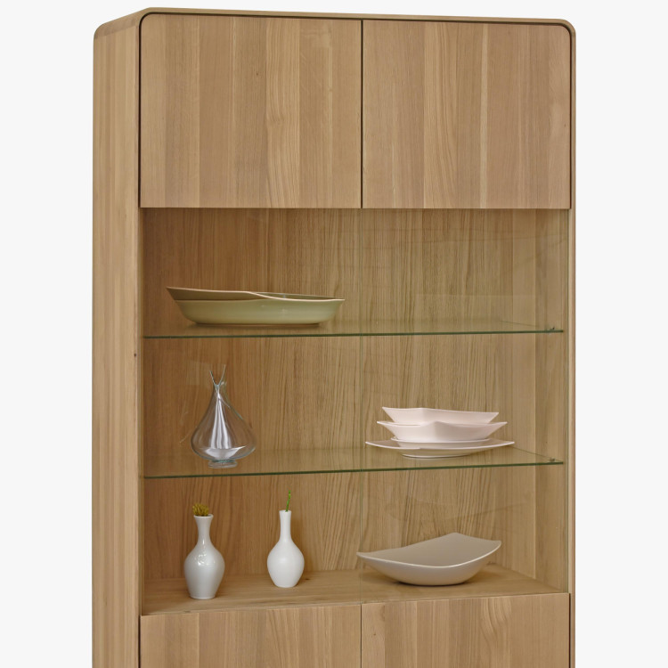 Dvojdverová dubová vitrína, dub biely