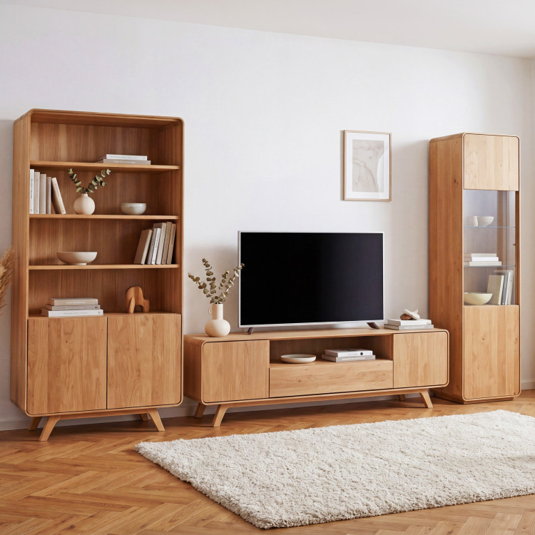 Masívna dubová TV komoda 180 cm Avalon dub natural