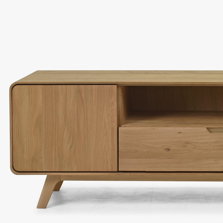 Obývacia stena - masív dub v farbe dub biely