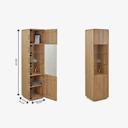 Obývacia stena - masív dub v farbe dub biely