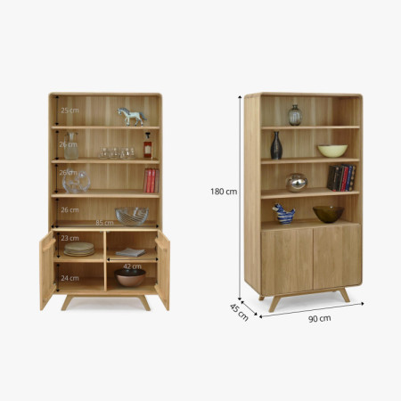 Obývacia stena - masív dub v farbe dub biely