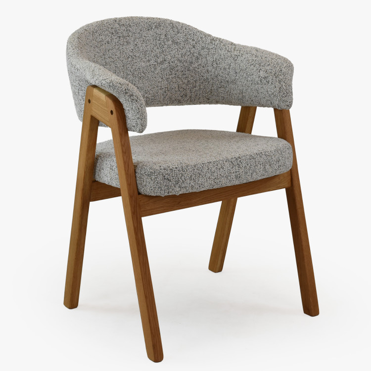 Moderné stoličky s podrúčkami, sivá