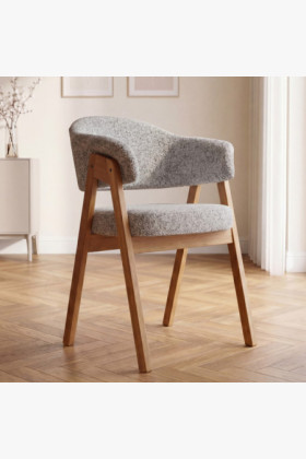 Moderné stoličky s podrúčkami, sivá 2