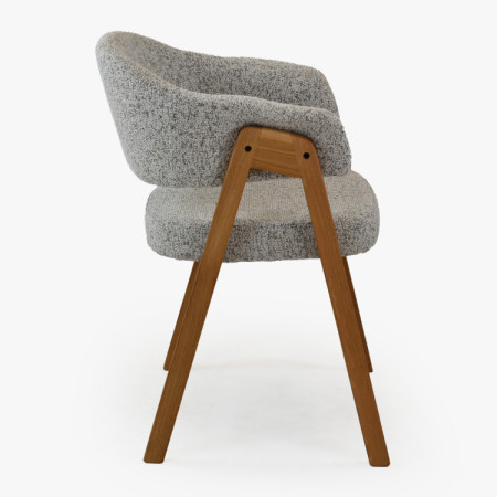 Moderné stoličky s podrúčkami, sivá